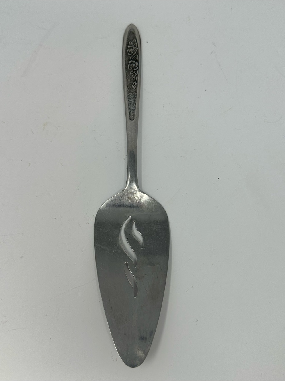 Vintage Ekco Eterna Pie Cake Server Country Garden Stainless Steel A1